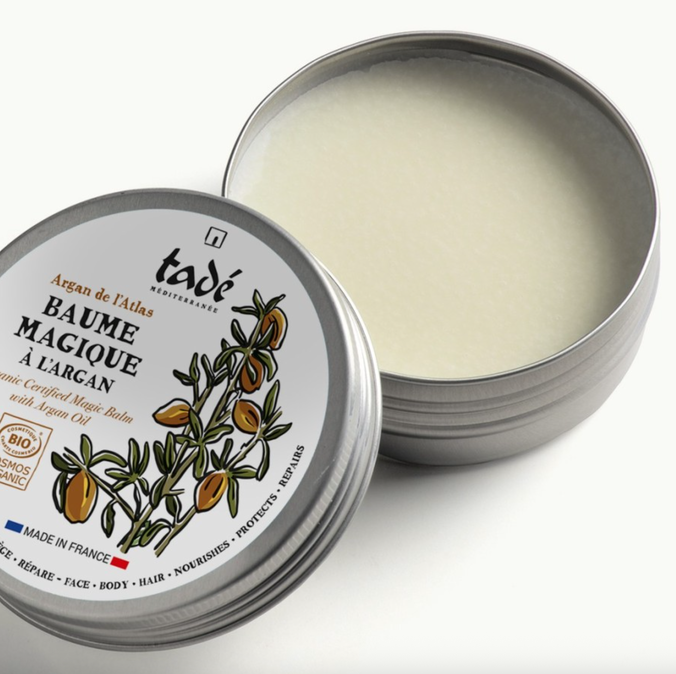 Bálsamo de Argán Orgánico Nutritivo y Reparador para Cara, Cuerpo, Labios, Pelo y Barba