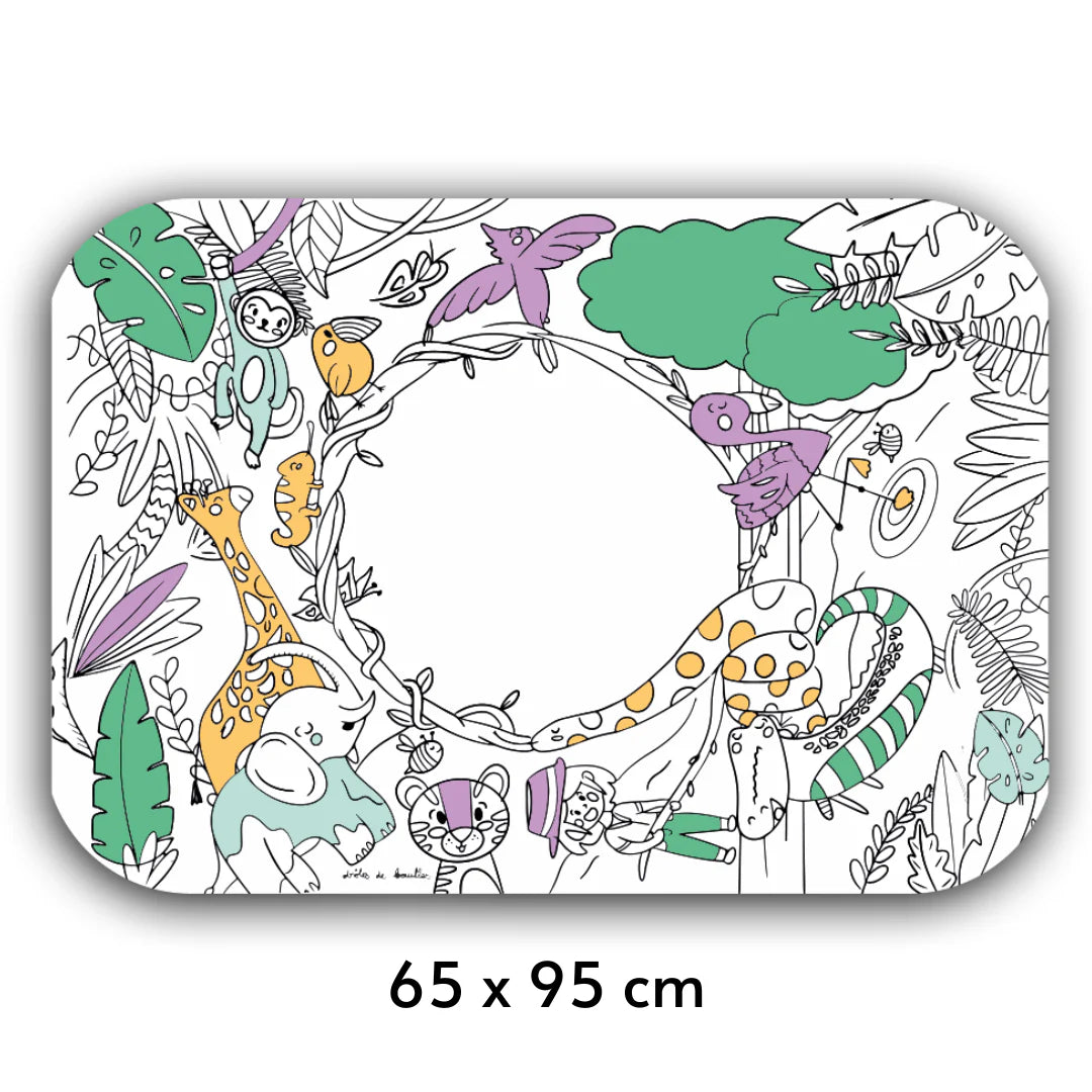 Poster Gigante para Colorear Reutilizable - Método Montessori