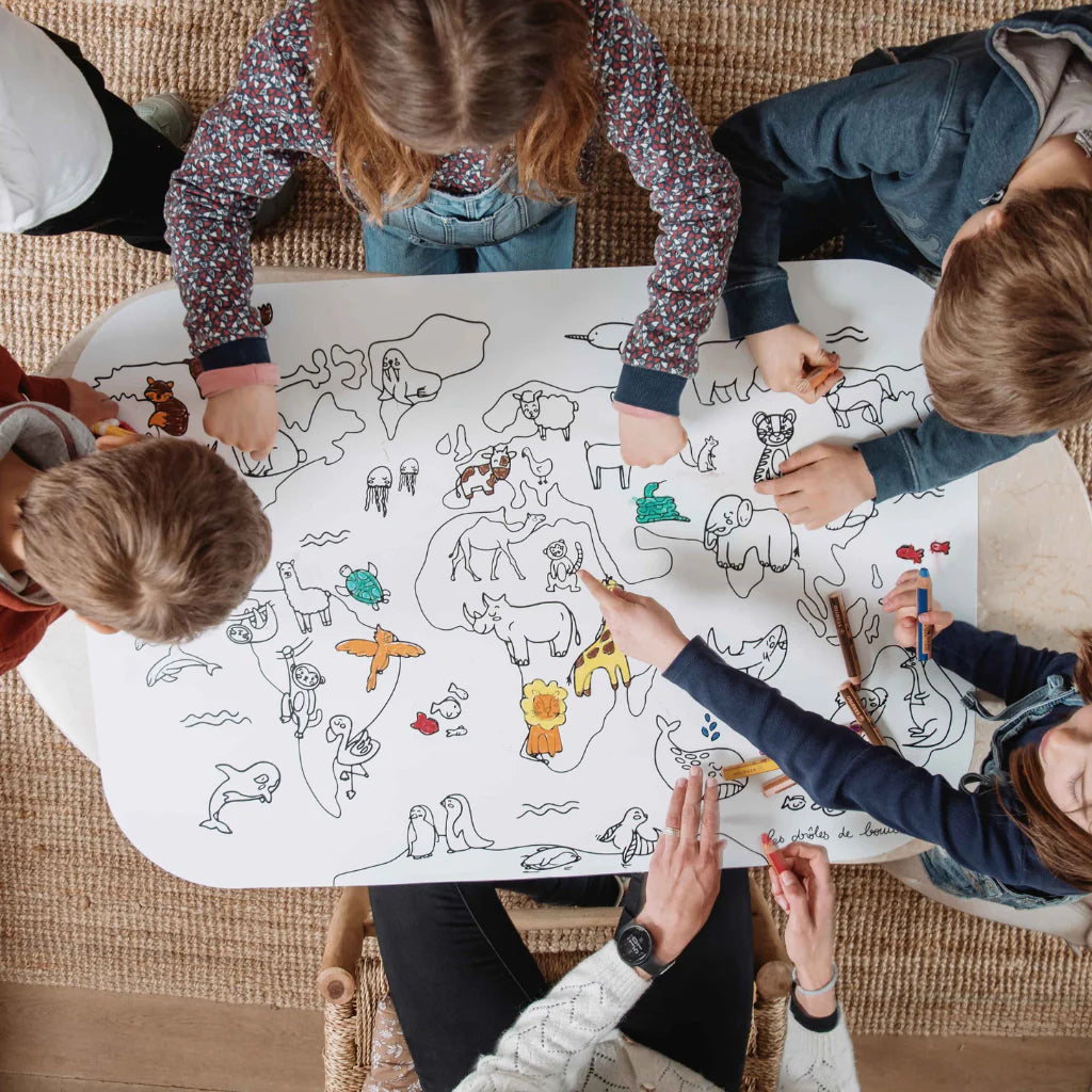 Poster Gigante para Colorear Reutilizable - Método Montessori