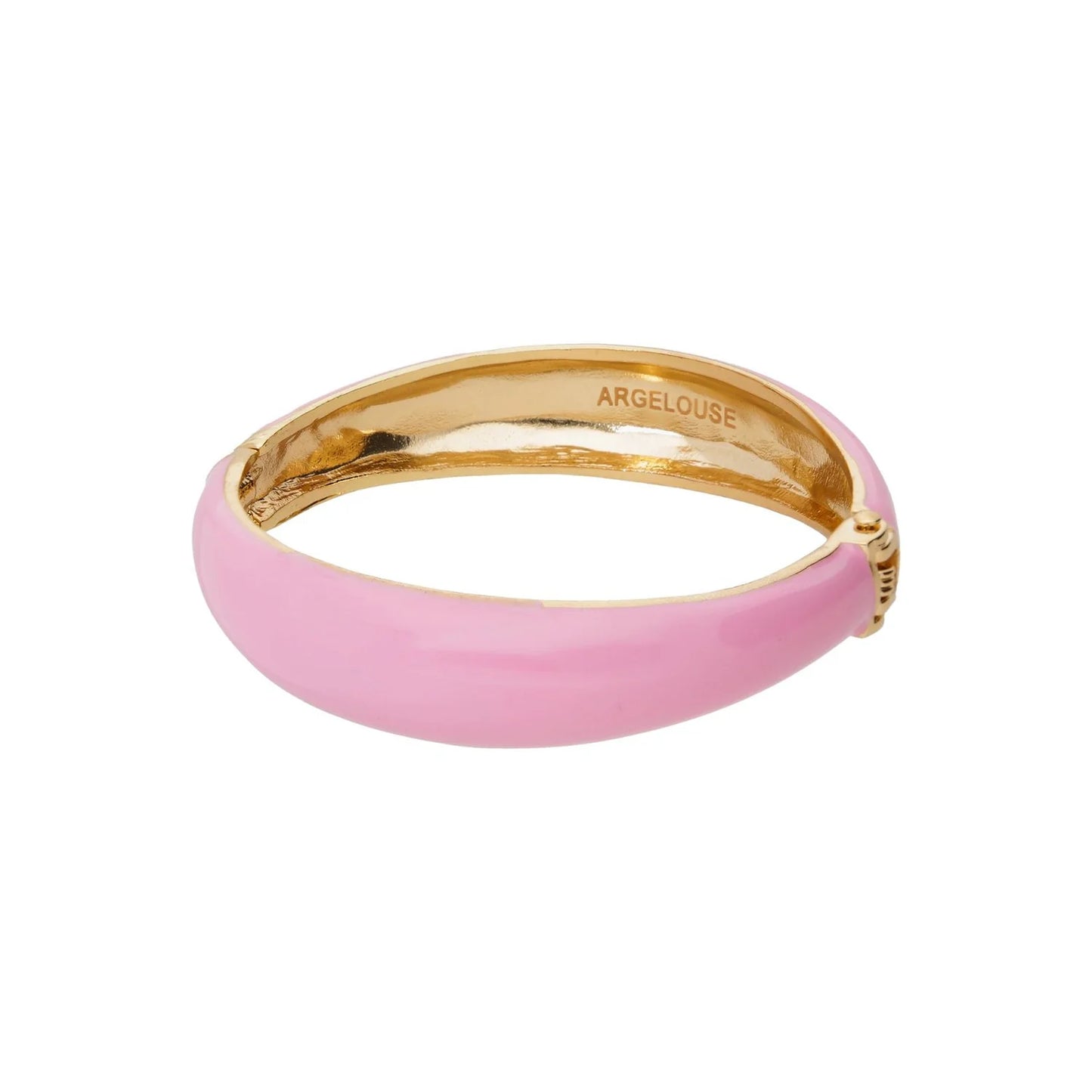 Brazalete Poly Rosa con Chapa de Oro de 23K