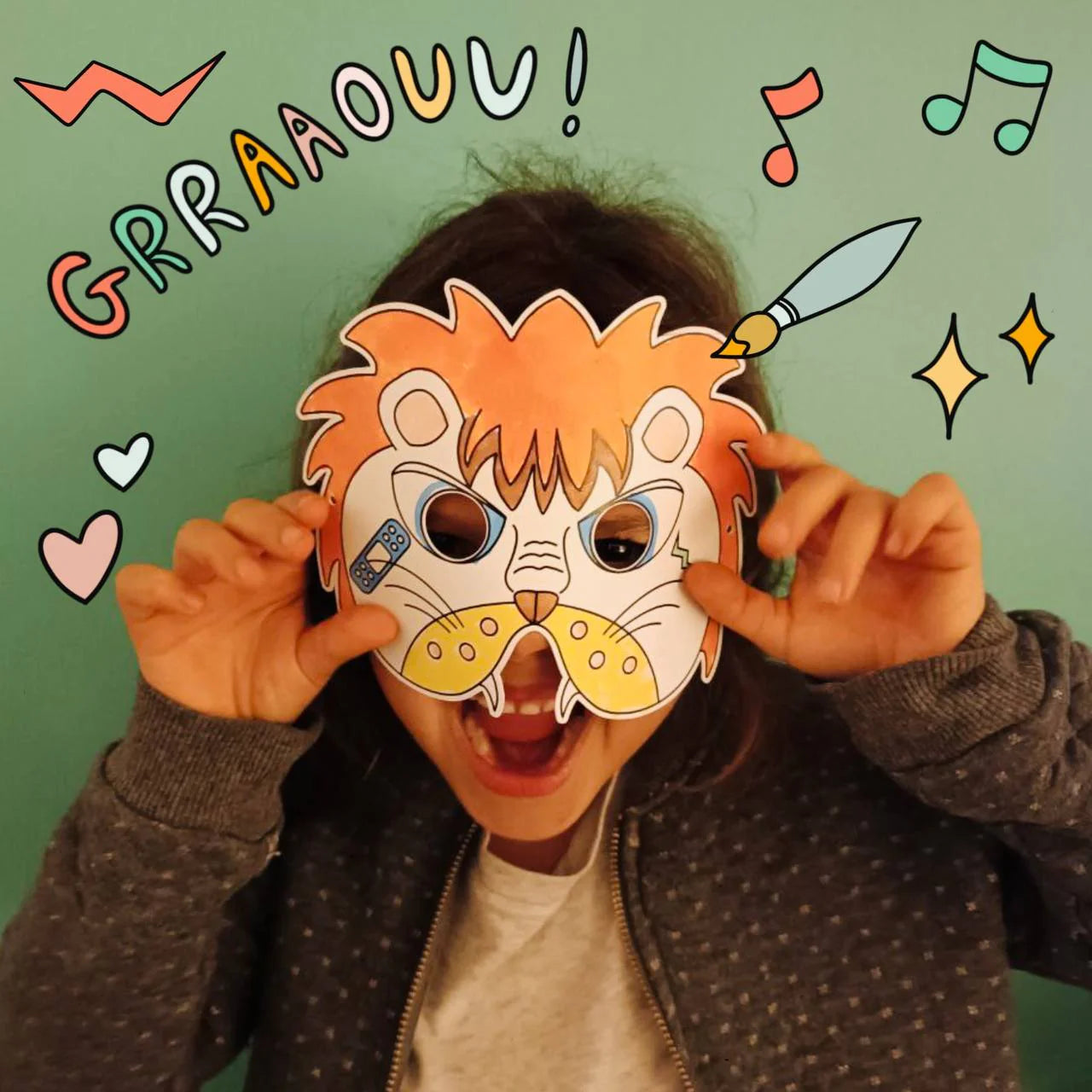 Mascaras para Colorear Reutilizables - Método Montessori