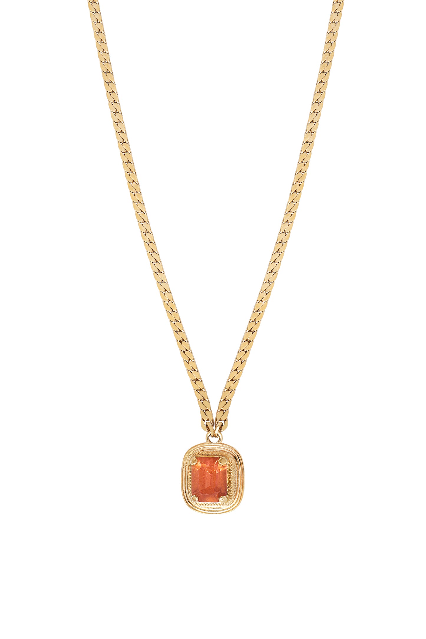 Collar Soleil - Cristal Prestige Naranja y Chapa de Oro 18K - Satellite Paris