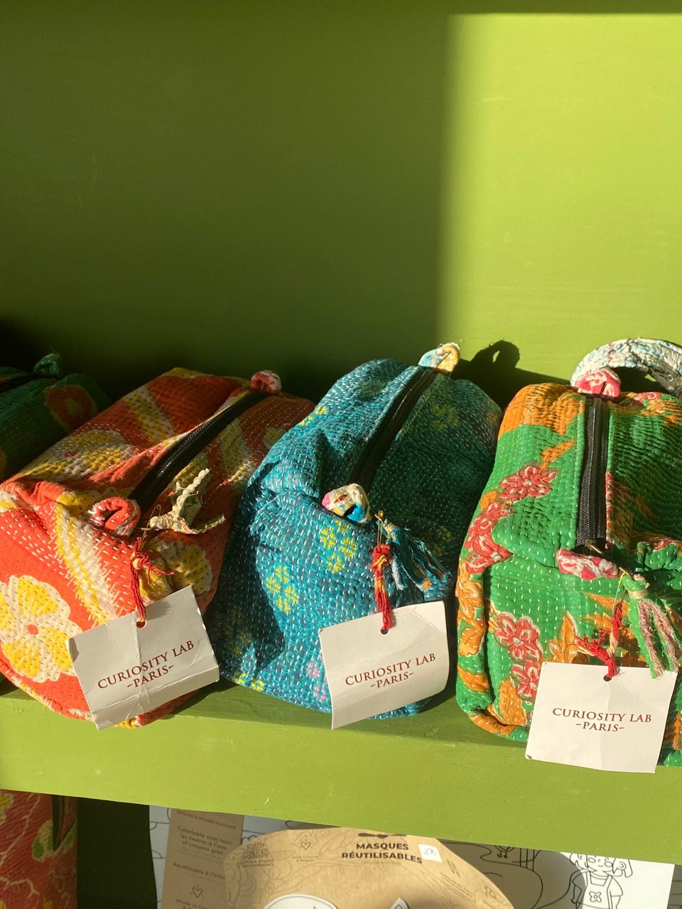 Cosmetiquera Artesanal 100% Algodón - Curiosity Lab Paris