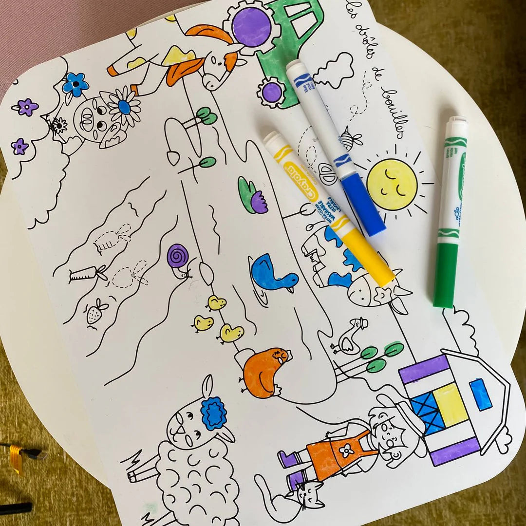 Mantelitos para Colorear Reutilizables - Método Montessori