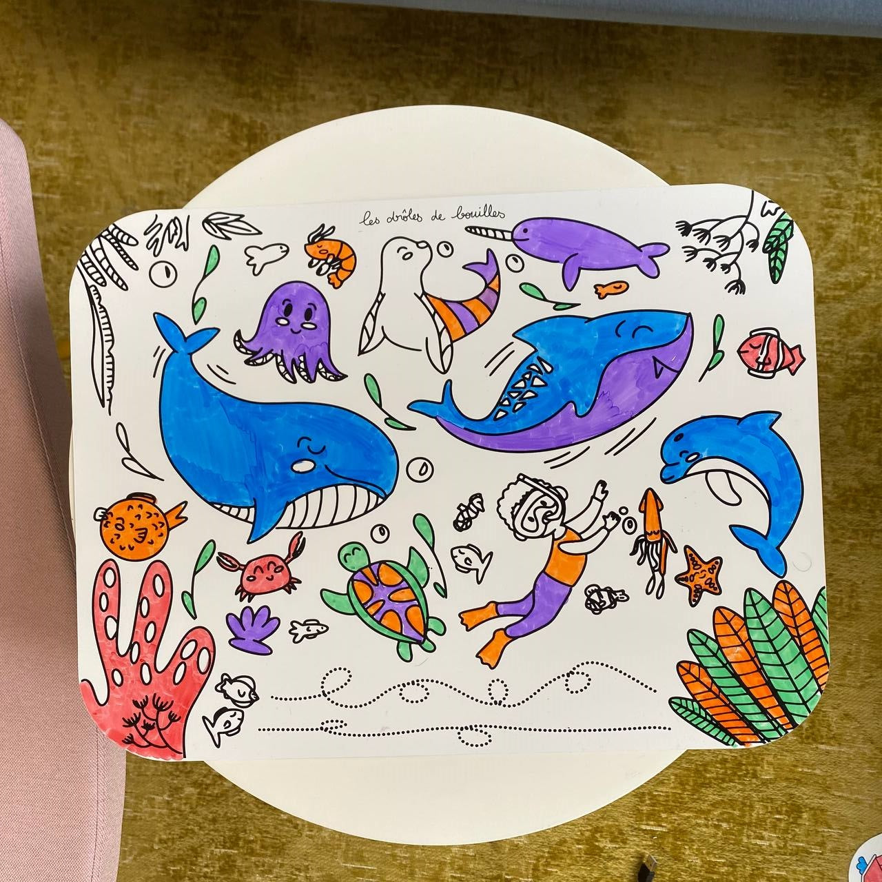 Mantelitos para Colorear Reutilizables - Método Montessori