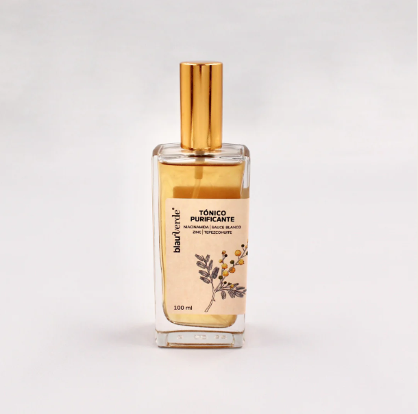 Tónico Natural Purificante con Tepezcohuite, Niacinamida y Zinc