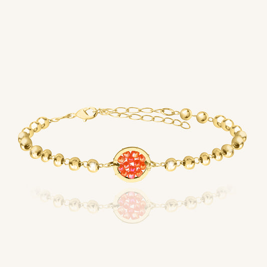 Pulsera de Cristales Tejidos y Chapa de Oro - Venezia