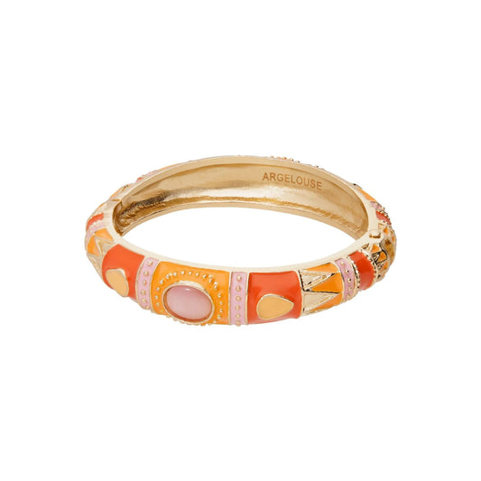 Bangle Methys Naranja y Chapa de Oro 23K