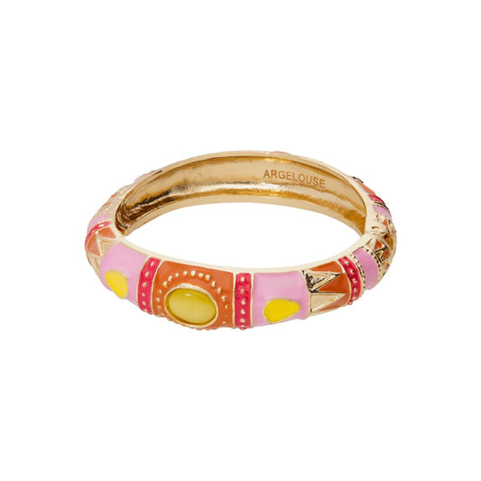 Bangle Methys Rosa y Chapa de Oro 23K