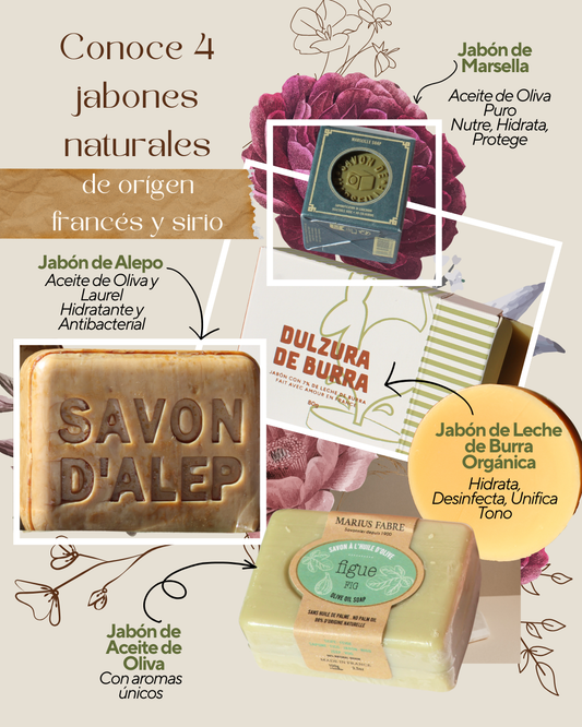 Descubre 4 Jabones Naturales de Origen Francés y Sirio