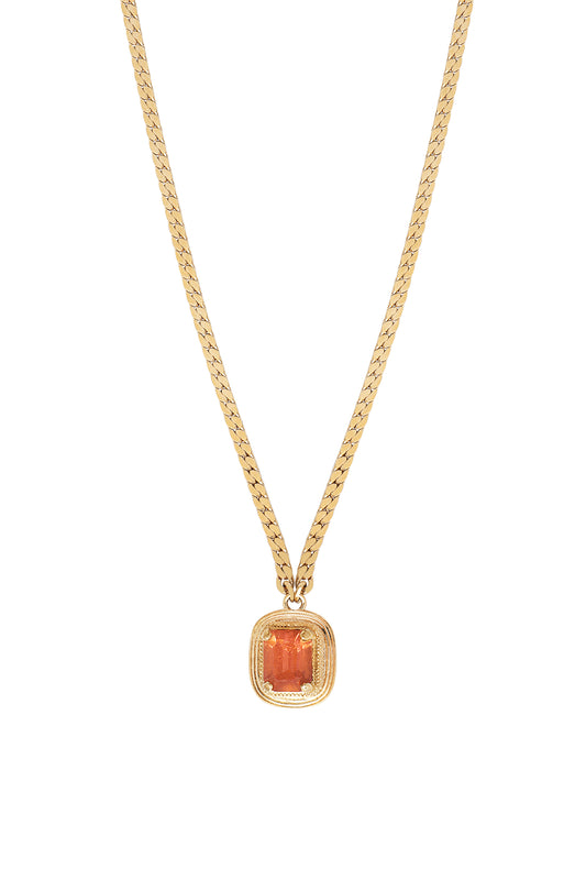 Collar Soleil - Cristal Prestige Naranja y Chapa de Oro 18K - Satellite Paris