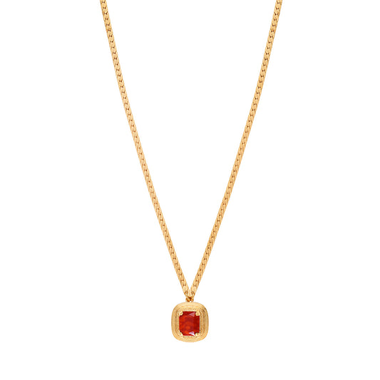 Collar Soleil - Cristal y Chapa de Oro 18K