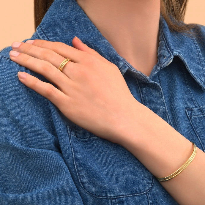 Brazalete Fino Noor - Chapado de oro 18K