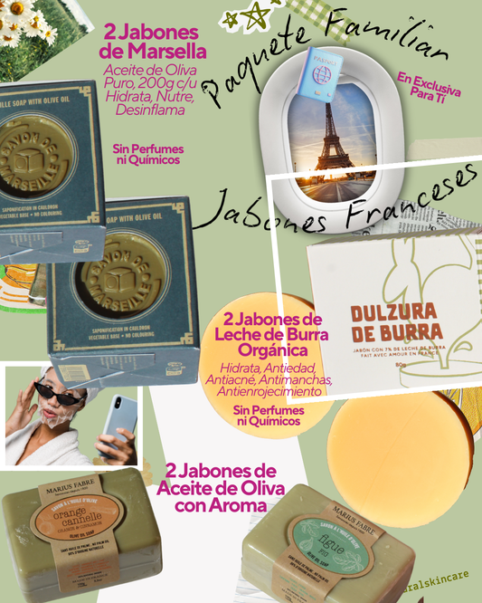 Paquete Familiar de 6 Jabones Naturales de Origen Francés